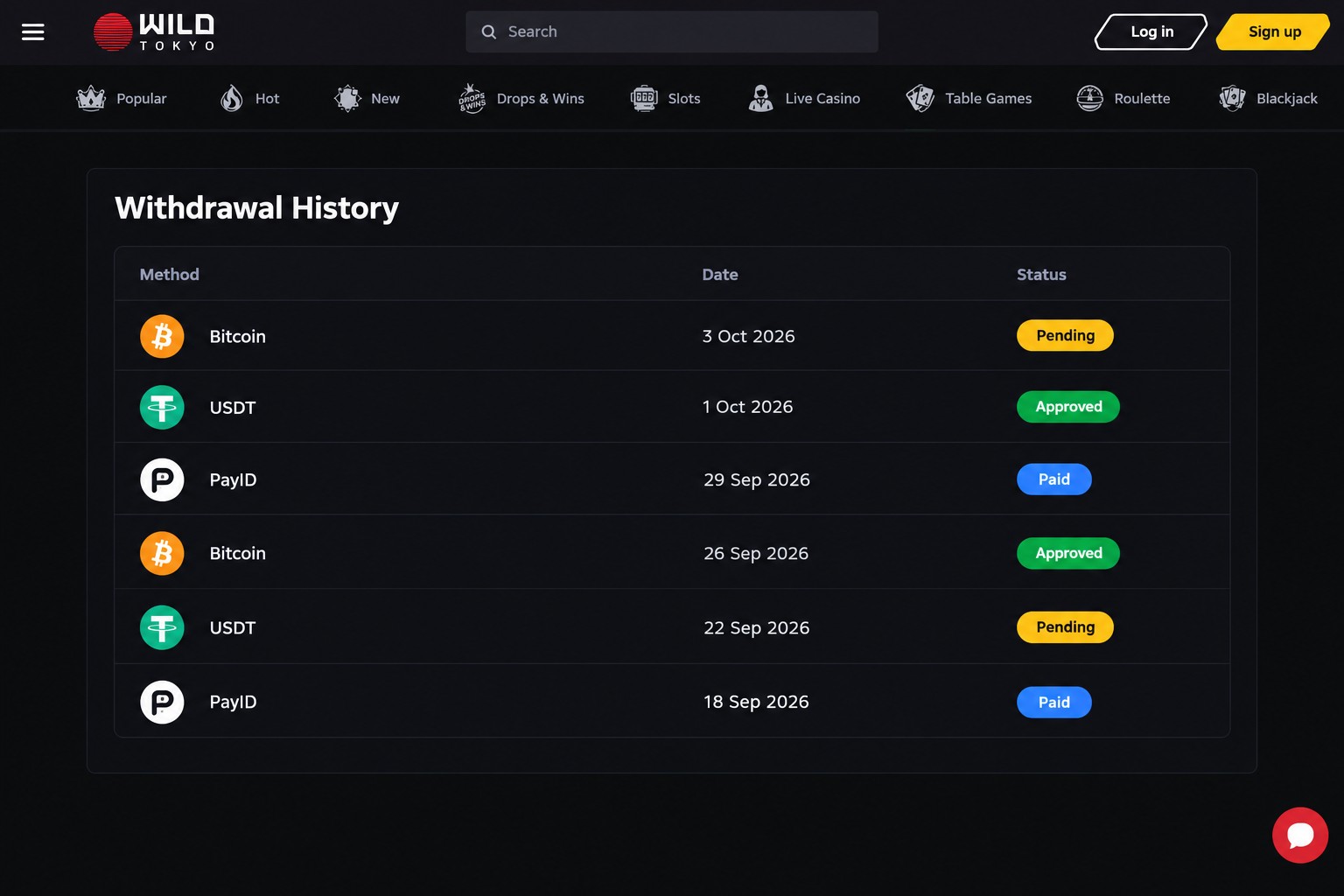 1. Wild Tokyo: Fastest overall (crypto) — instant withdrawal casino Australia real money